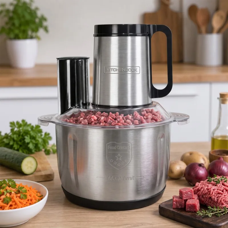 Kitchencook - SLIMIX5 - Hachoir-mixeur multifonction - 5 L - 800 W - Digital - miniature 9 - Zenkaa
