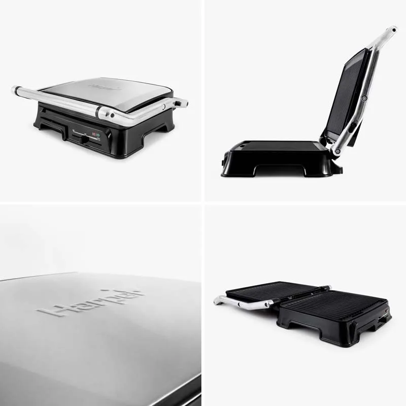 Harper - X GRILL SILVER - Silver - Grille-viande - 2000 W - Ouverture 180° - miniature 4 - Zenkaa
