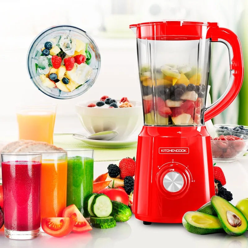 Blender 1.5L avec 2 lames inox B5TURBO rouge Kitchencook - miniature 4 - Zenkaa