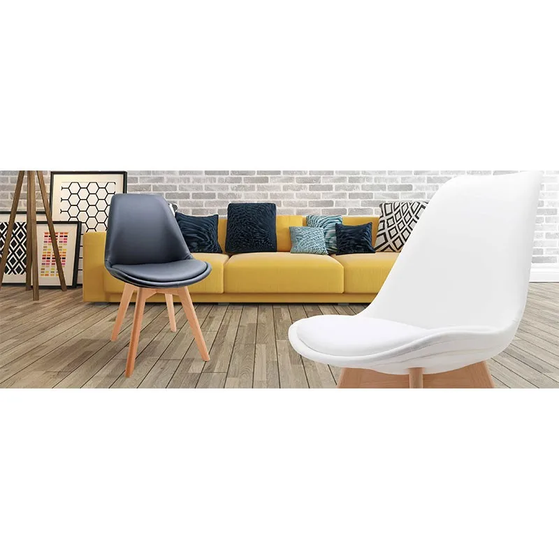 CHAISE AVEC PIEDS EN BOIS DE HÊTRE MODÈLE PCX602B NOIR GASOLINE - miniature 4 - Zenkaa