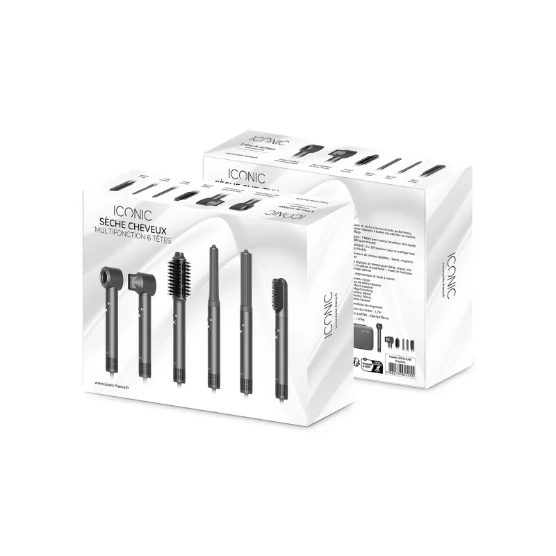 Iconic By Yoghi - Signature Grey - Sèche-cheveux multifonction 6-en-1 - miniature 8 - Zenkaa