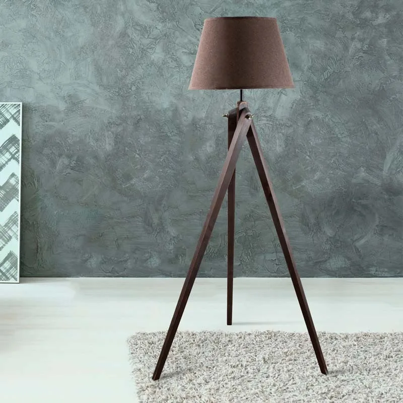 Lampadaire Marron 150cm Modèle DEEP TREPIED OLD WOOD Mac-Andrews - miniature 6 - Zenkaa