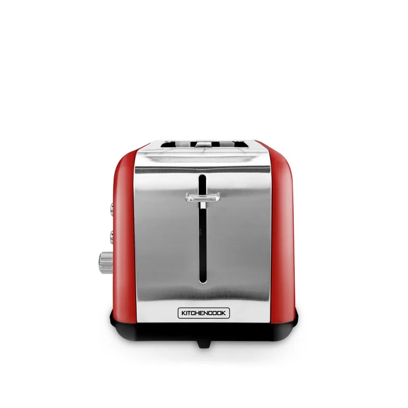 Kitchencook - TOASTEO_GLASS_RED - Grille-pain avec fenêtre - 2 larges fentes - 800 W - Rouge - miniature 3 - Zenkaa
