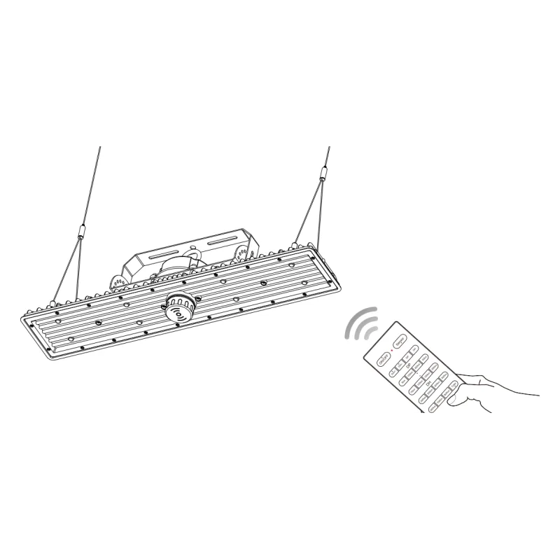 Pullman - LED Lineaire 250W - Noir - Luminaire industriel - Capteur d'intensité et mouvement - Intensité Réglable - miniature 5 - Zenkaa