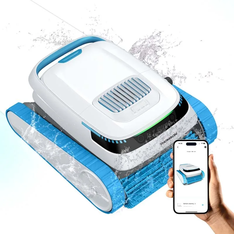 Thomson - SUBMARINE Y - Robot nettoyeur piscine - Fond parois ligne d’eau - Nettoyage complet - Zenkaa