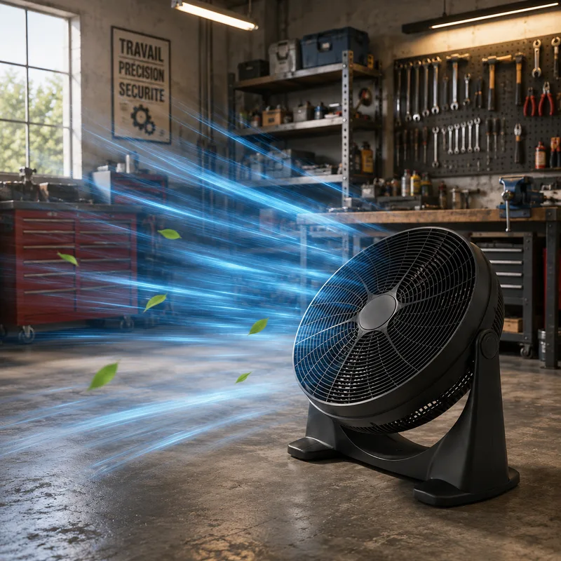 Ventilateur de Sol et table Rond Inclinable 50 cm – 100W - miniature 2 - Zenkaa