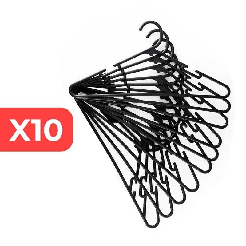 Lot de 10 Cintres noirs en plastique CIN10 de Garnier - miniature 2 - Zenkaa