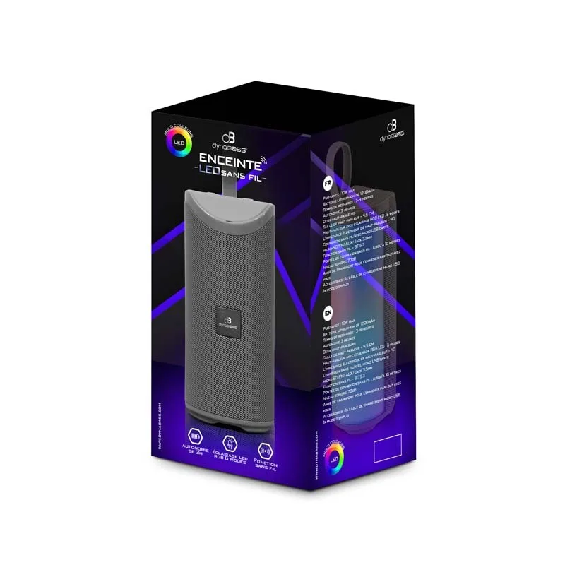 ENCEINTE GRISE SANS FIL DBE20 DYNABASS - miniature 7 - Zenkaa