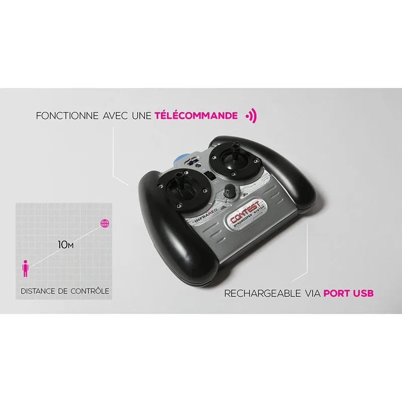 DRONE EN SPHÈRE ULTRA RÉSISTANT MODÈLE UFO DYNABASS - miniature 3 - Zenkaa