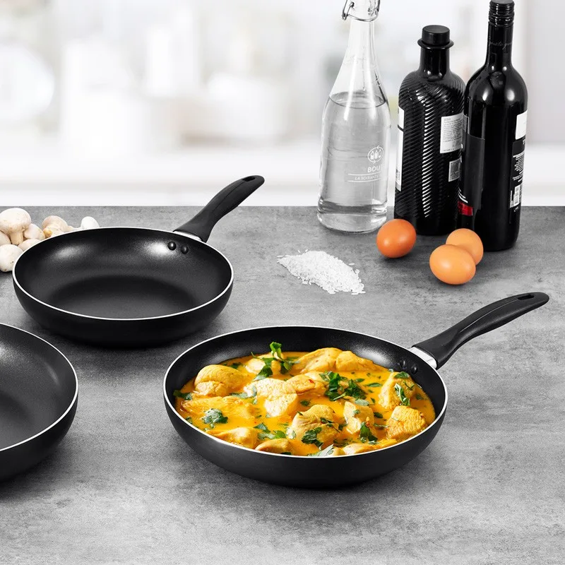 SET 3 POÊLES 24CM,28CM,32CM ALUMINIUM TFSI KYANITE 242832P DE KITCHENCOOK - miniature 3 - Zenkaa