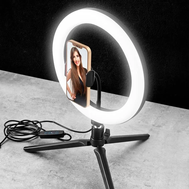 Trépied selfie avec anneau lumineux 3 couleurs RL1 Wi Light - miniature 3 - Zenkaa