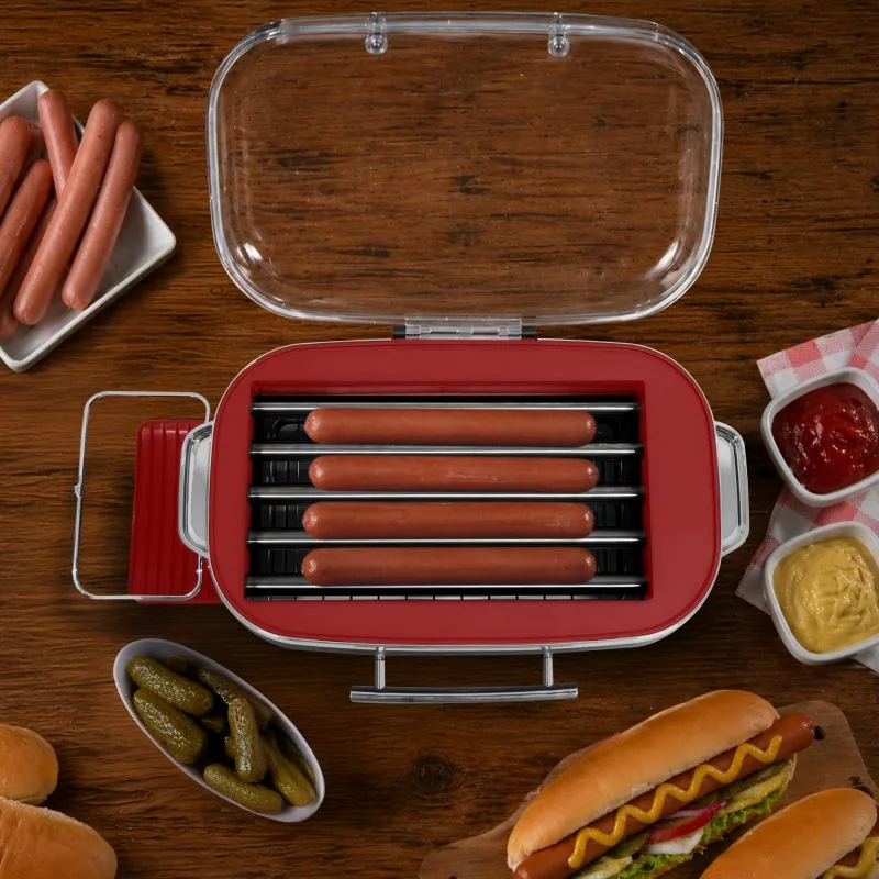 Radiola - DOGDOG RED - Machine à hot-dogs - 5 rouleaux chauffants - Chauffe-pain - 260 W - miniature 3 - Zenkaa