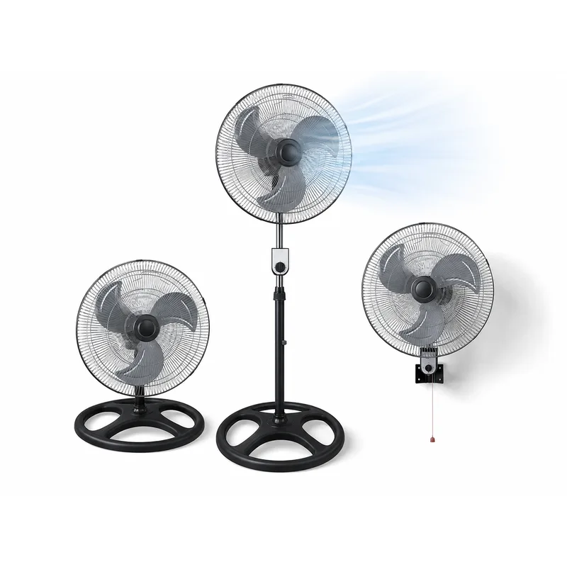 Ventilateur Modulable 3-en-1 en Métal 45 cm – Pied, Table et Mural - Zenkaa