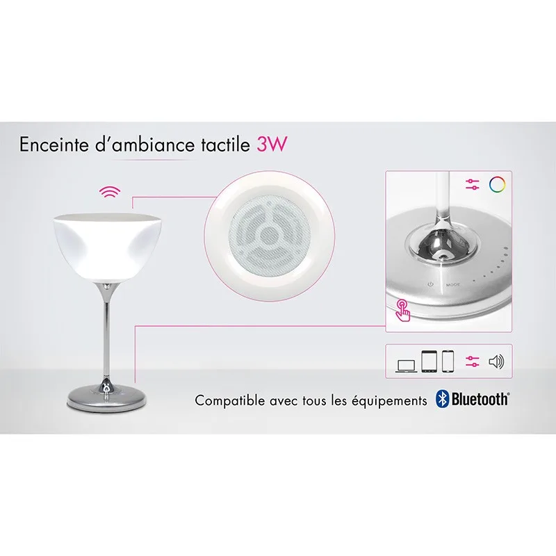 Enceinte bluetooth Lampe d'ambiance ILAMPY Dynabass - miniature 2 - Zenkaa