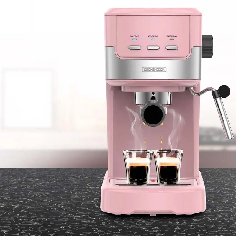 Machine à expresso moulu et dosette 20 bars COLORMOST Kitchencook rose - miniature 4 - Zenkaa