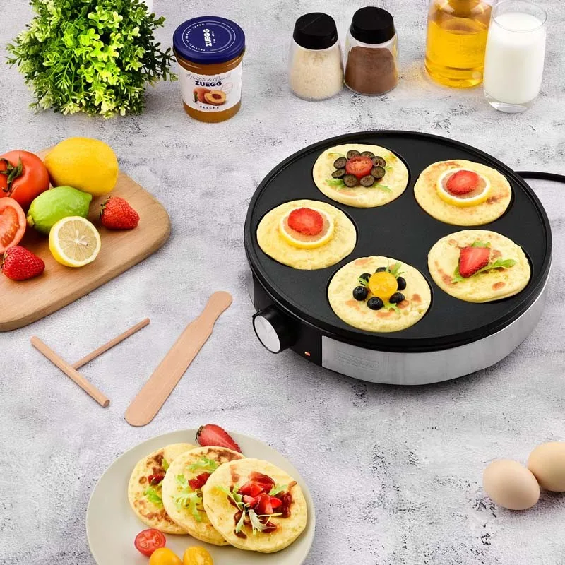 Kitchencook - MINICREPE NX - Crêpière électrique 5 mini crêpes - 1200 W - miniature 2 - Zenkaa