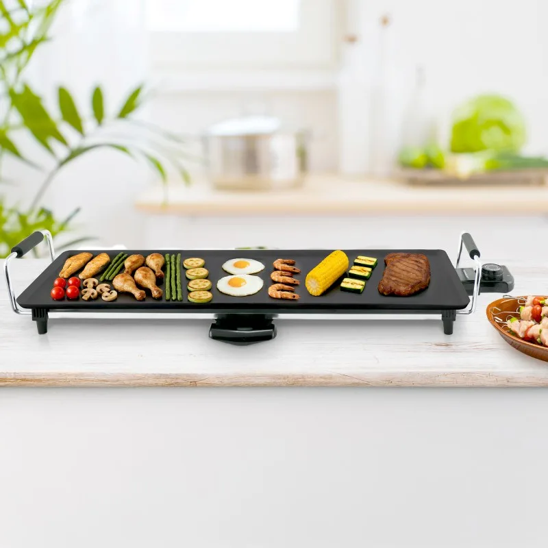 Schneider - Plancha électrique XXL - 1800 W - Thermostat 5 niveaux - Antiadhésive - miniature 8 - Zenkaa
