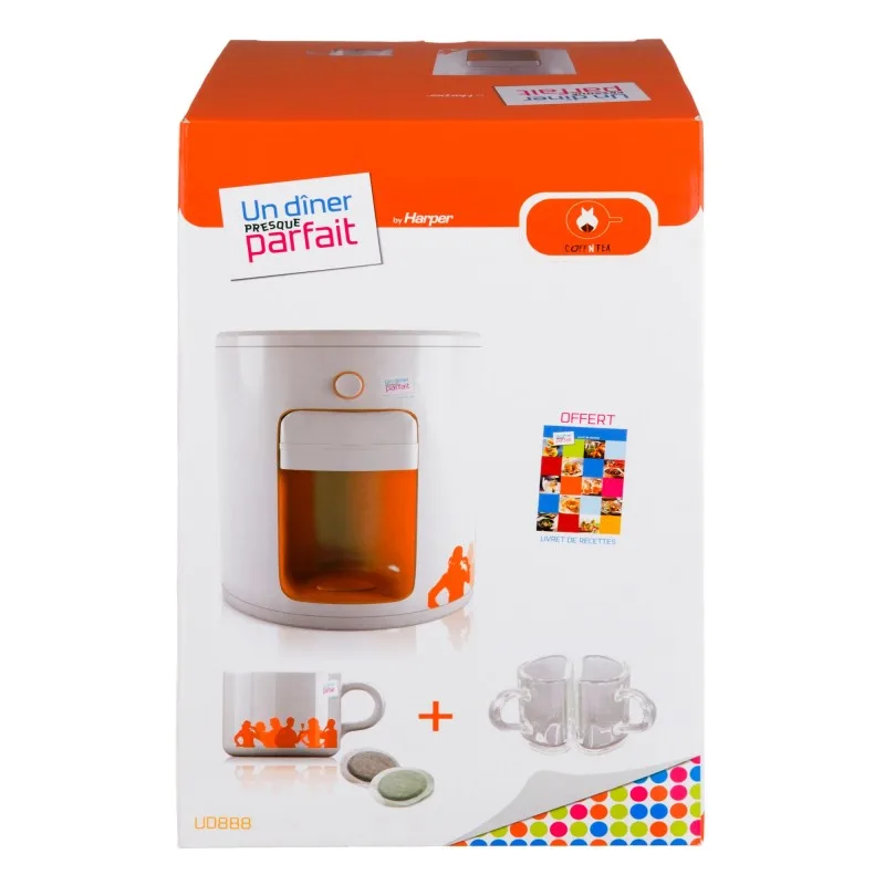 Harper - UD888_ORANGE - Orange - Machine à expresso compacte - Un dîner presque parfait - 1000 W - miniature 8 - Zenkaa