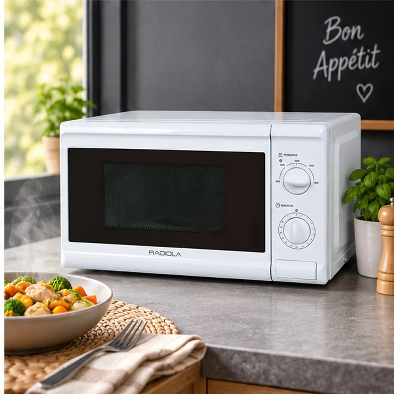 Radiola - RAMW2120SMW - Blanc - Micro-ondes 20 L - 700 W - 2 cadrans mécaniques - miniature 5 - Zenkaa
