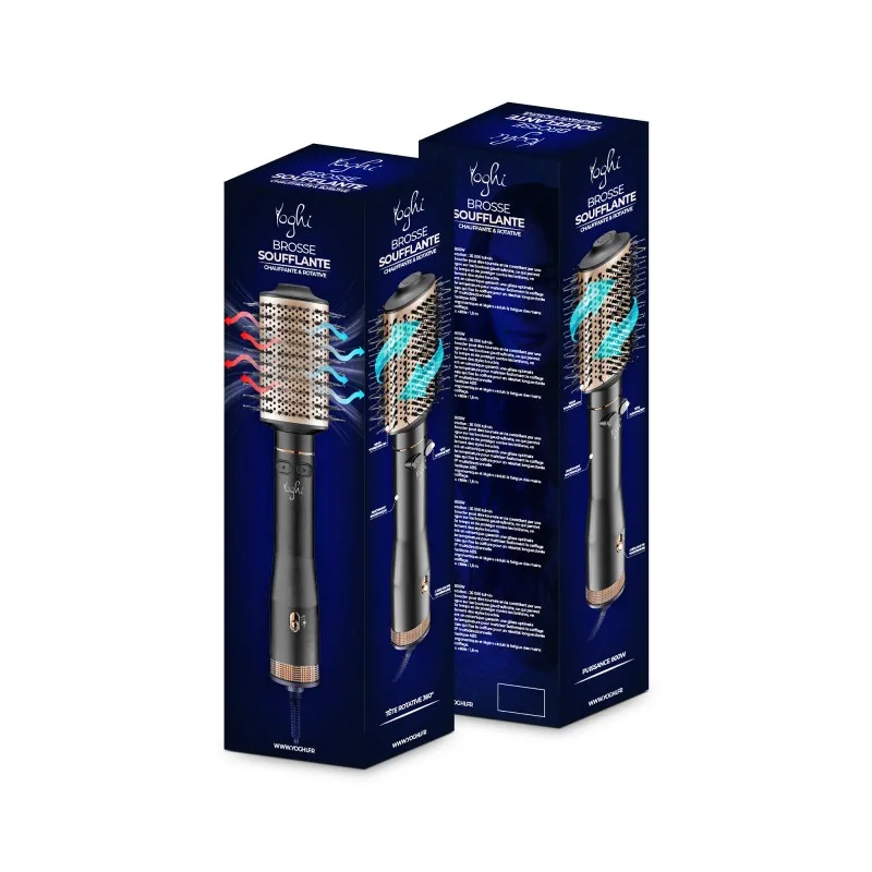 Yoghi - HAIR REVERSE BLACK - Brosse soufflante chauffante rotative - Revêtement céramique - miniature 6 - Zenkaa