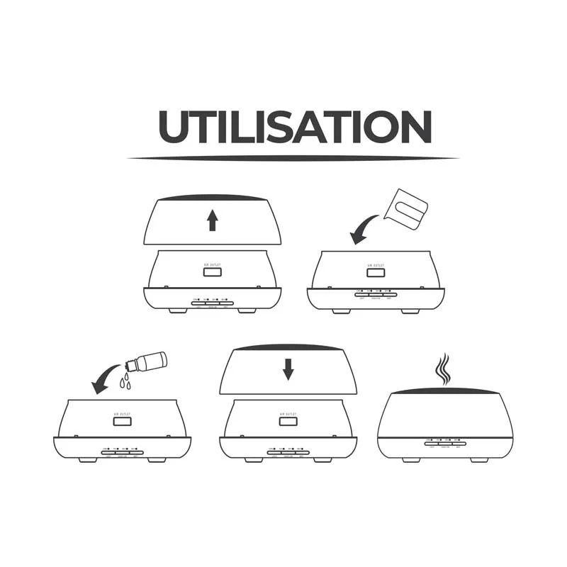 Diffuseur d'arôme, humidificateur et lampe AROMI 400 Yoghi - miniature 8 - Zenkaa