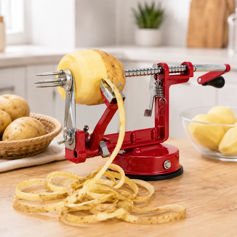 KitchenCook Épluche-Pomme 3 en 1 - Épluche, Évide et Tranche - Coupe-Pomme Manuel en Métal - miniature 4 - Zenkaa