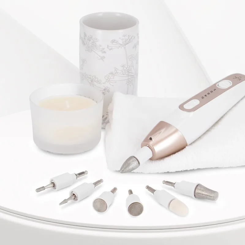 Yoghi - Nail Precision - Blanc et rose gold - Kit manucure pédicure - 7 embouts - LED - miniature 3 - Zenkaa