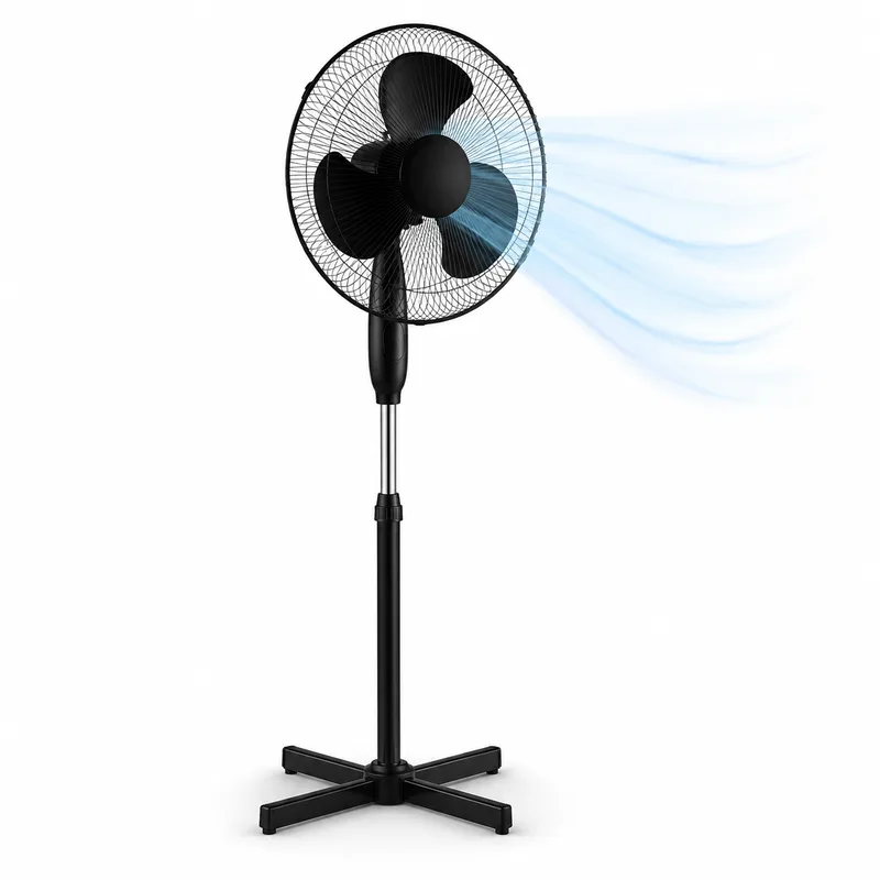 Ventilateur sur Pied Silencieux 40 cm – 3 Vitesses - Zenkaa