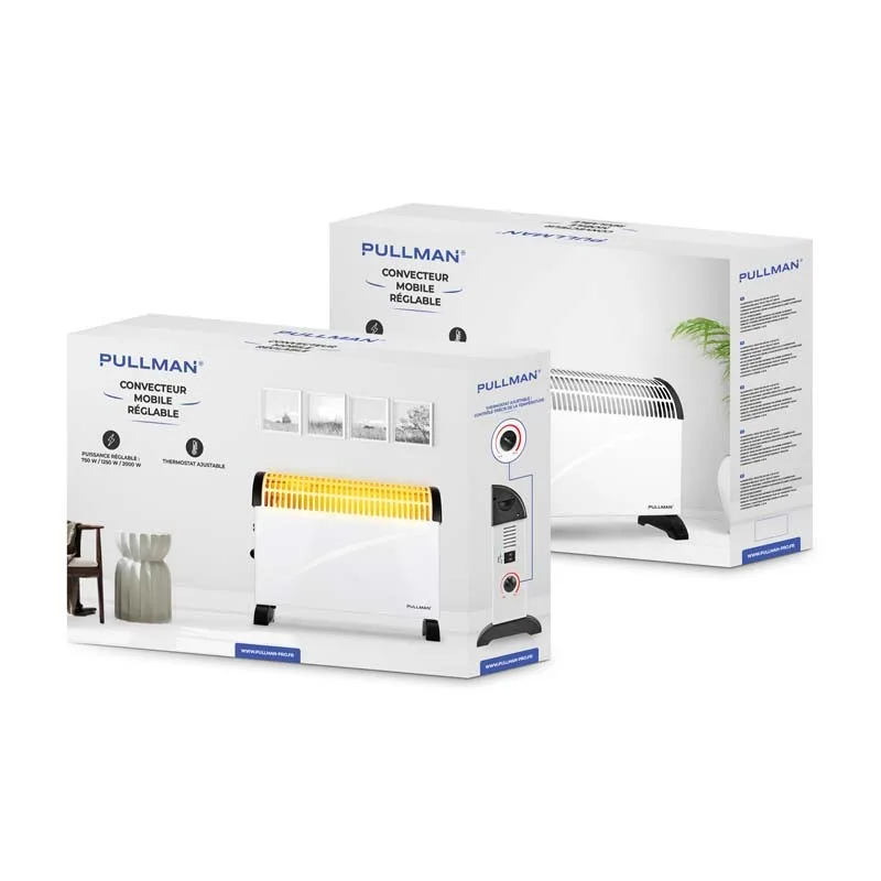 Pullman - H200_WHITE - Convecteur mobile réglable - 2000W - Thermostat ajustable - miniature 6 - Zenkaa