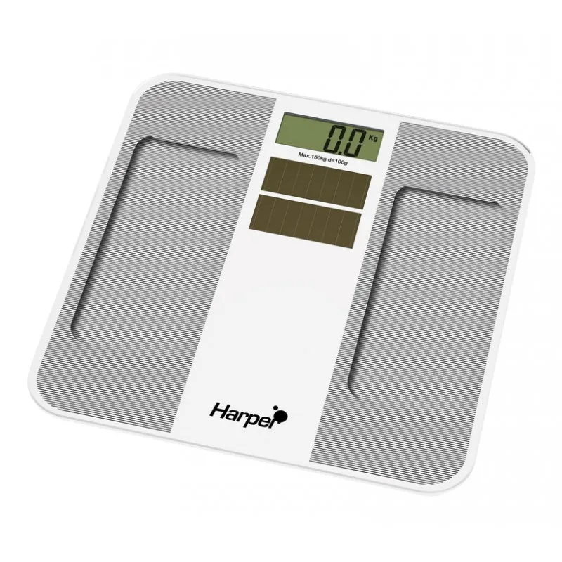 Pèse personne solaire avec plateau en verre trempé SOLARSCALE blanc Harper - Zenkaa