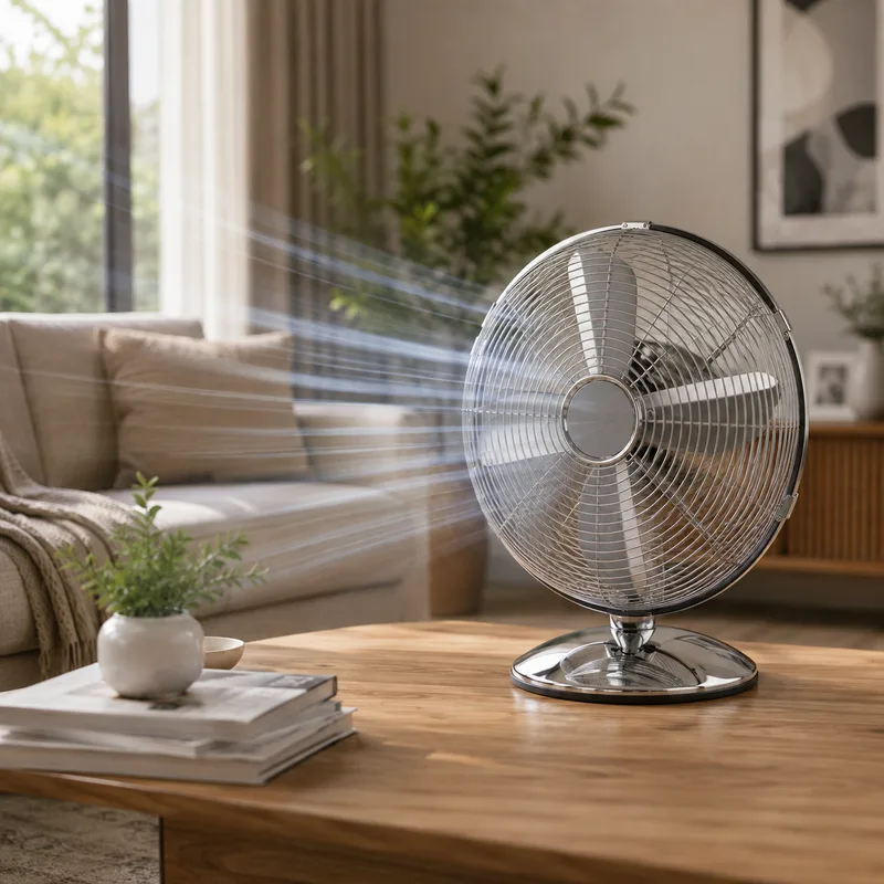 Ventilateur de Table en Métal 30 cm – INOX - miniature 3 - Zenkaa