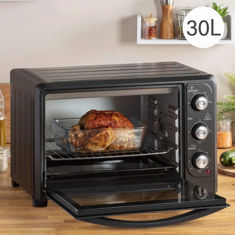 King D'Home - Noir - Mini-four 30 L - Convection naturelle - Thermostat 100 à 230 °C - 1500 W - miniature 2 - Zenkaa