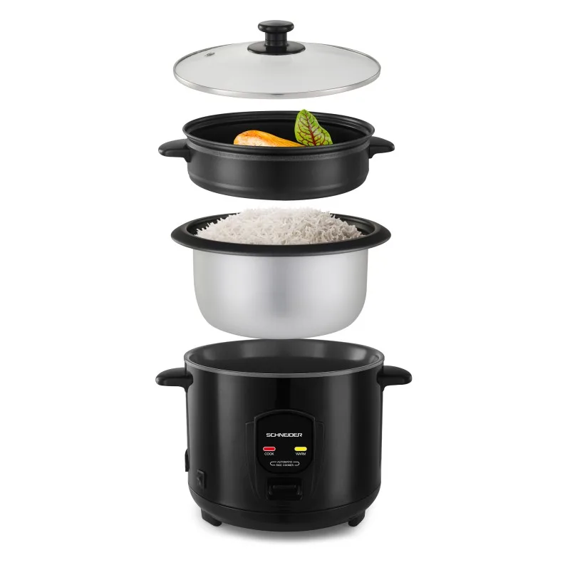Schneider - Cuiseur à riz SOUFFLE DE RIZ - 700 W 1,8 L - Panier vapeur - miniature 6 - Zenkaa