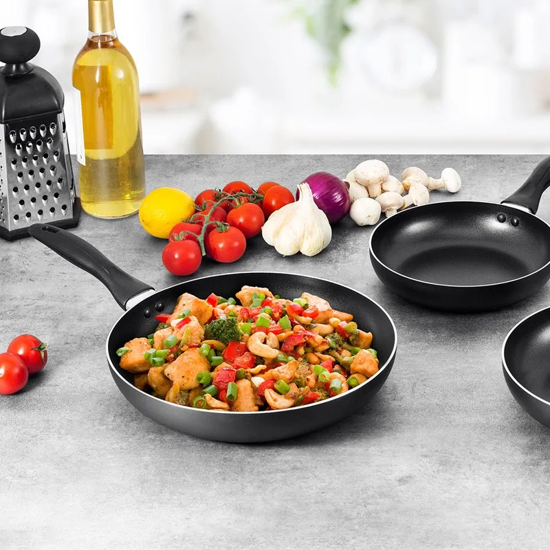 SET 3 POÊLES 20CM,24CM,28CM ALUMINIUM TFSI KYANITE 202428P DE KITCHENCOOK - miniature 3 - Zenkaa