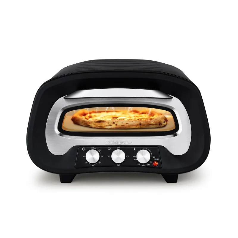 Schneider - PIERRE DE FEU SERIE Z_BLACK - Noir - Four à pizza - 2200 W - 430 °C - miniature 5 - Zenkaa