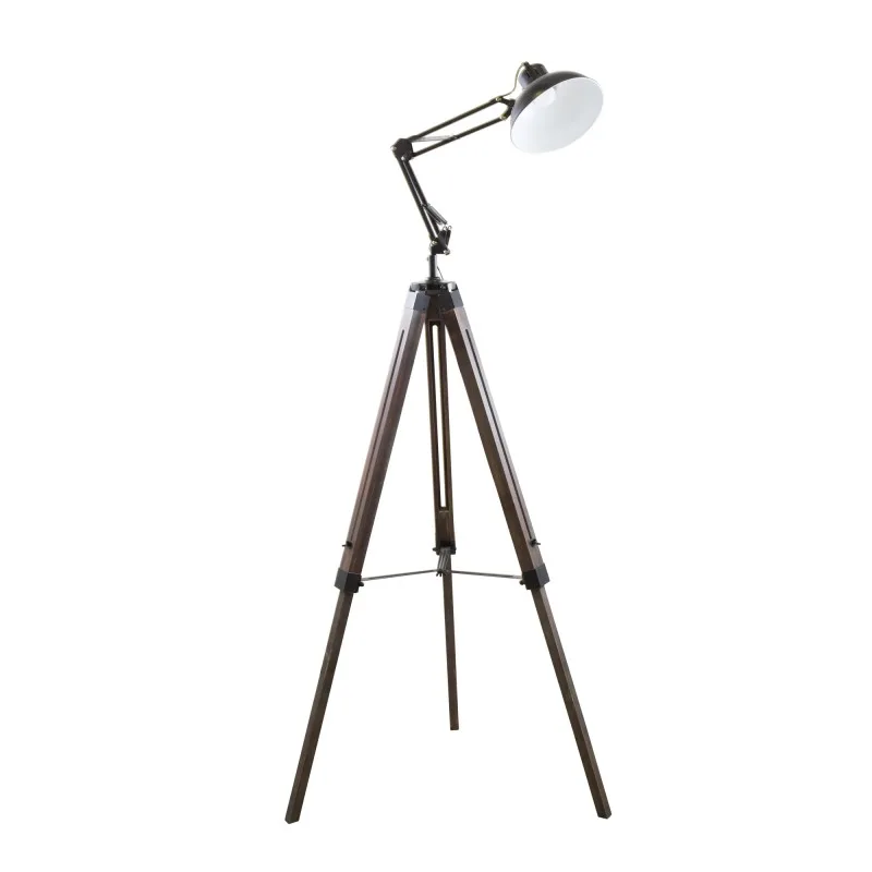 Gasoline - OFFICE Vielli - Lampadaire décoratif - Bois et métal - Pied 170 cm - Abat-jour 20 cm - miniature 2 - Zenkaa