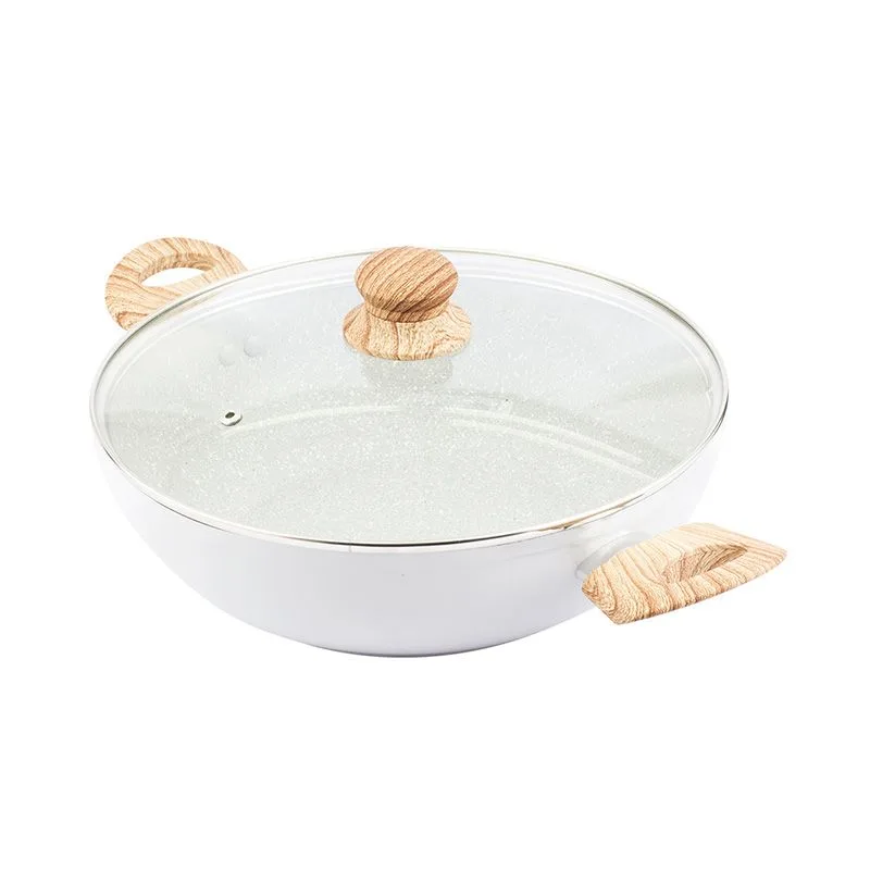 FAITOUT EN ALUMINIUM FORGÉ AVEC COUVERCLE KITCHENCOOK 28 CM STONE_FT28TFI - Zenkaa