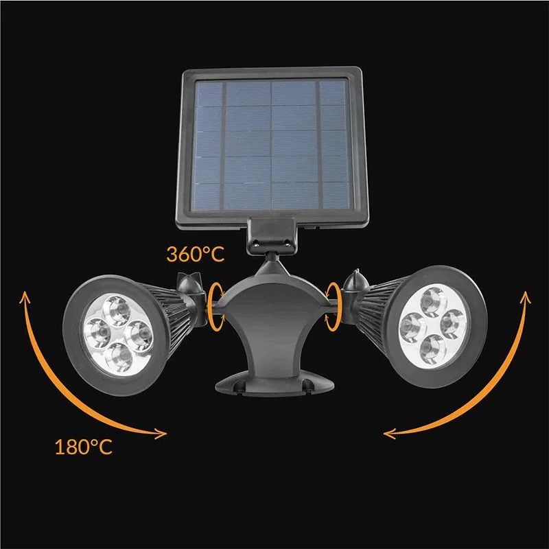 Double projecteur LED multicolores solaire L350 Wi-Light - miniature 3 - Zenkaa