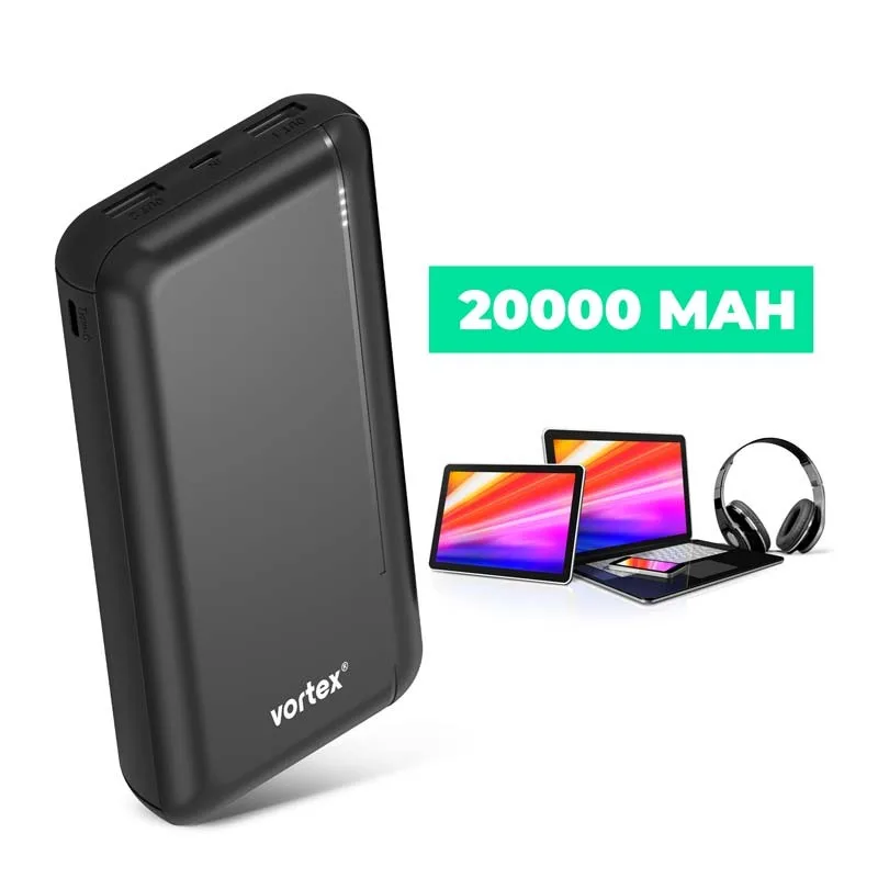 BATTERIE EXTERNE NOIRE 20000 mAh POWERHUB20 BLACK VORTEX - miniature 2 - Zenkaa