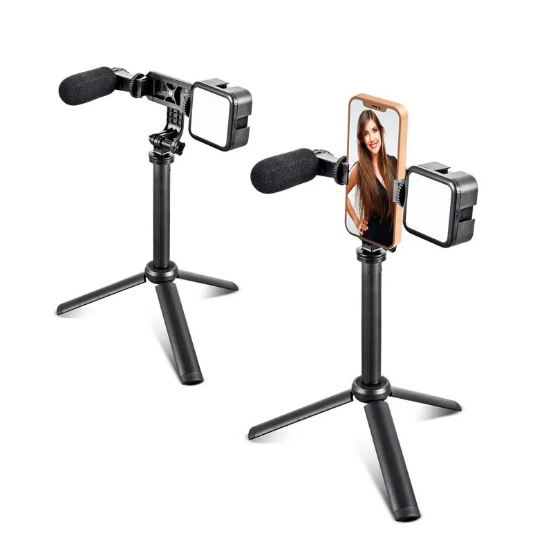 Trépied vlog et livestream avec LED et microphone VLOG 100 Wi Light - miniature 4 - Zenkaa
