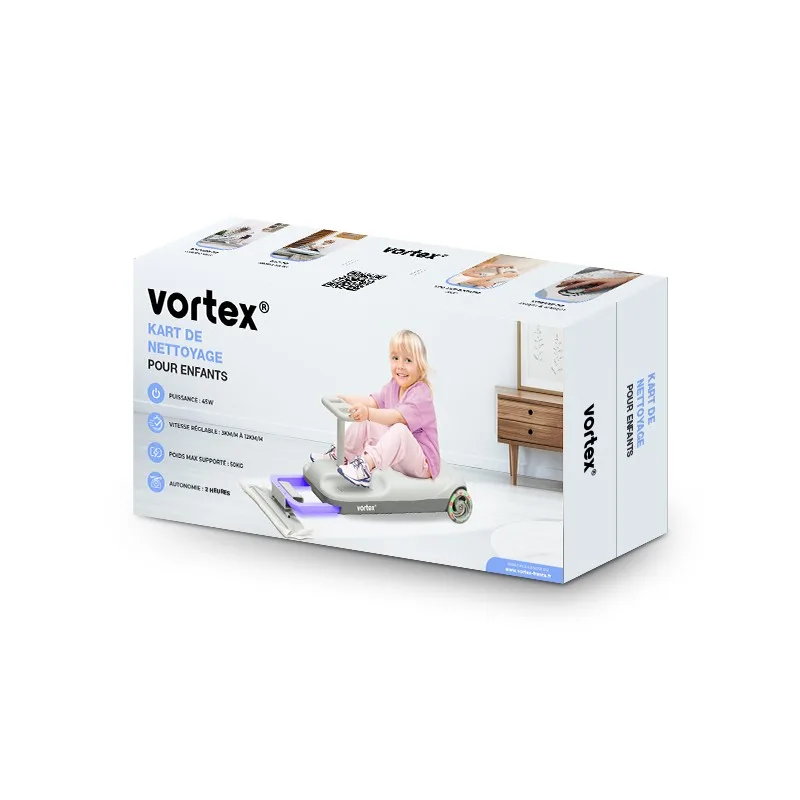 Vortex - MOP KART - Kart de nettoyage pour enfants - Batterie 12V - Poignée réglable - Coffre 6L - miniature 9 - Zenkaa
