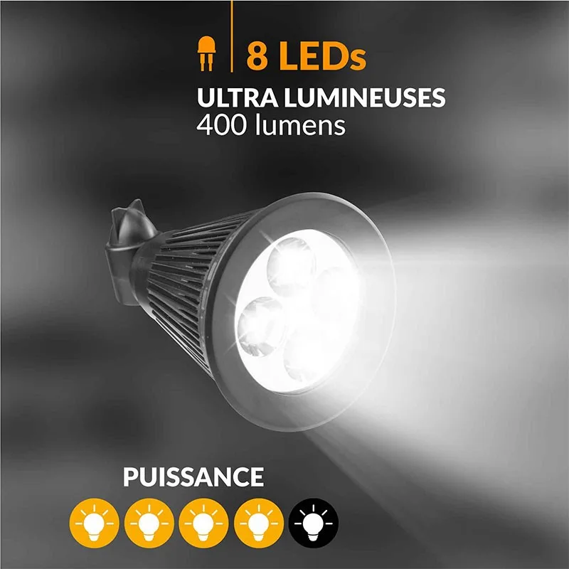 Double projecteur LED multicolores solaire L350 Wi-Light - miniature 4 - Zenkaa