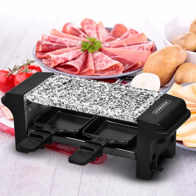 Raclette Et Pierre Avec 2 Poêlons Antiadhésifs 350w RC EVEREST Reconditionné - miniature 5 - Zenkaa