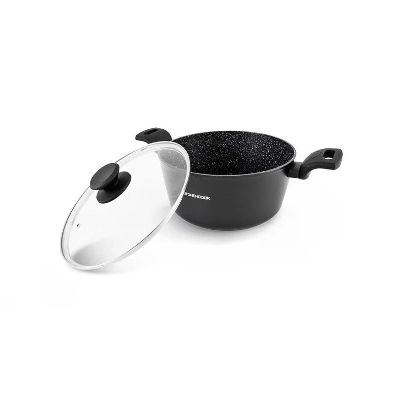 Faitout aluminium forgé anti adhésif 28cm TFI BOHEME Kitchencook - miniature 2 - Zenkaa