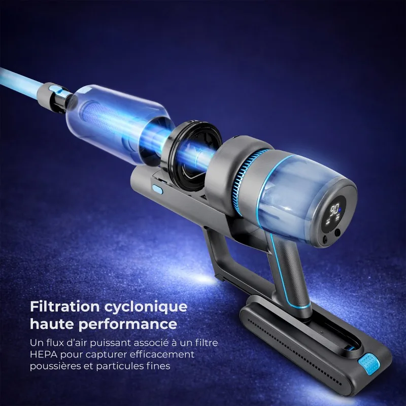 Vortex - F45 - Bleu - Aspirateur balai sans fil - 450W - 55 min - miniature 2 - Zenkaa