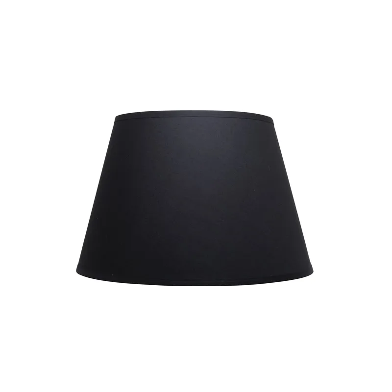 Lett - LETT_P_ABAT_J_BLK - Noir - Abat-jour textile - Coton & polyester - 46x30x30 cm - Compatible trépied bois - Zenkaa