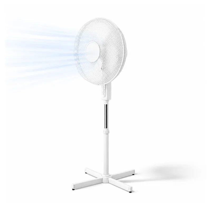Ventilateur sur Pied Silencieux 40 cm – Blanc 40W - Zenkaa