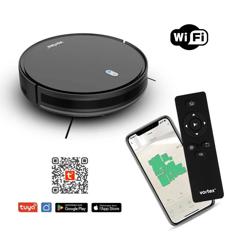 Vortex - Aspirateur robot 2en1 connecté et intelligent - 3 modes de nettoyage - Autonomie(70 à 80min) - Smart gyroscope - 20W - miniature 3 - Zenkaa