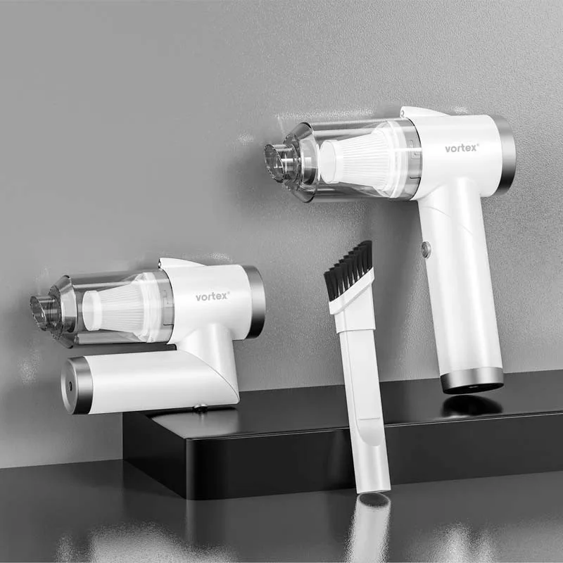 Vortex - CRC90 White - Aspirateur à main sans fil pliable avec LED et accessoires - miniature 6 - Zenkaa
