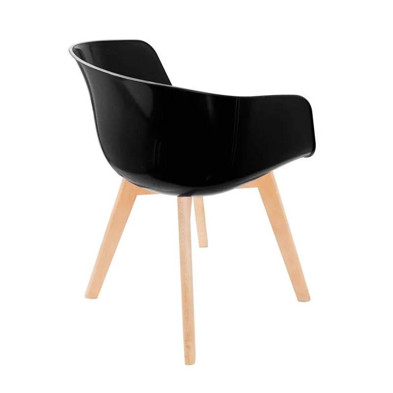 FAUTEUIL AVEC PIEDS EN BOIS DE HÊTRE MODÈLE SPIRIT NOIR DE MAC ANDREWS - miniature 3 - Zenkaa